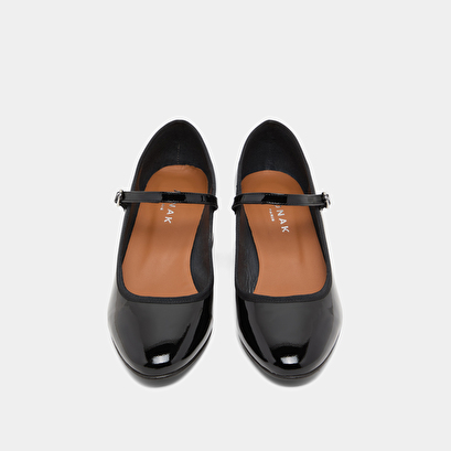 Babies à talons en cuir verni noir | DALMATIE | Jonak