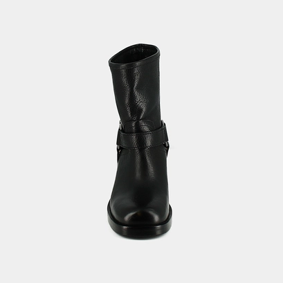 Boots &agrave; boucles en cuir grain&eacute; noir | RIGA | Jonak