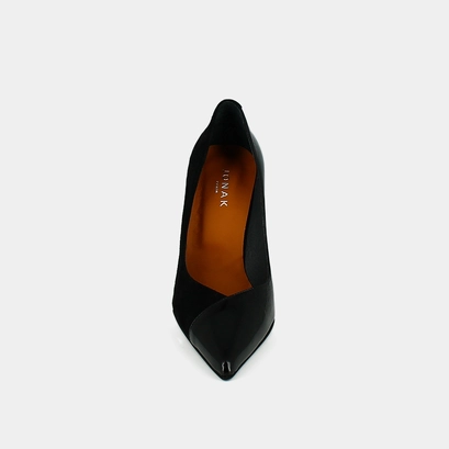 Escarpins pointus en cuir et velours noir | DOUG | Jonak