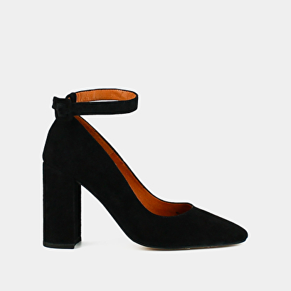 Babies à talons hauts en velours noir | VARS | Jonak