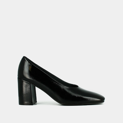 Escarpins &agrave; bouts pointus en cuir brillant noir | DELAWARE | Jonak