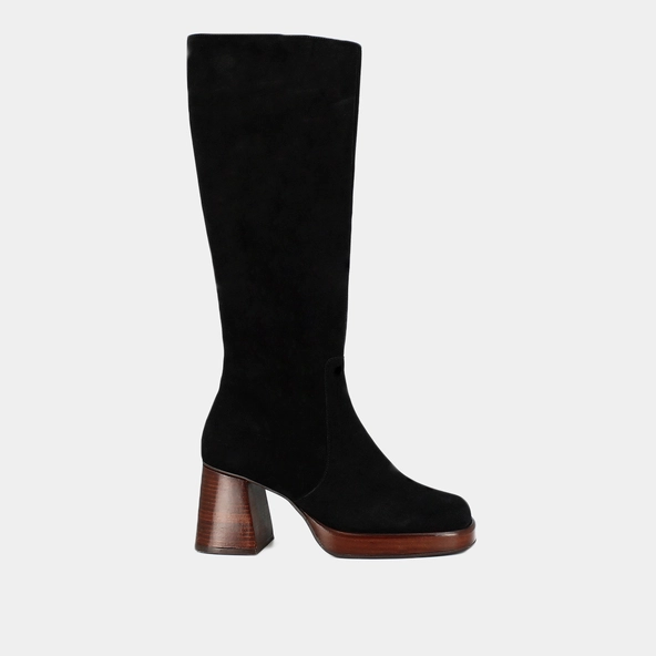 Bottes à plateformes en croute noir | BETINA | Jonak