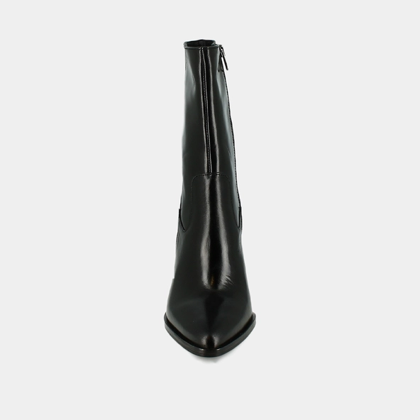 Bottines à talons et bouts pointus en cuir noir | BUSTER | Jonak