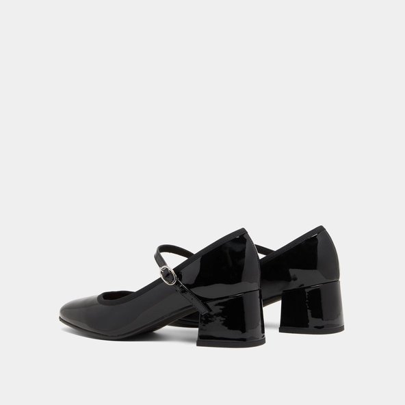 Babies à talons en cuir verni noir | DALMATIE | Jonak