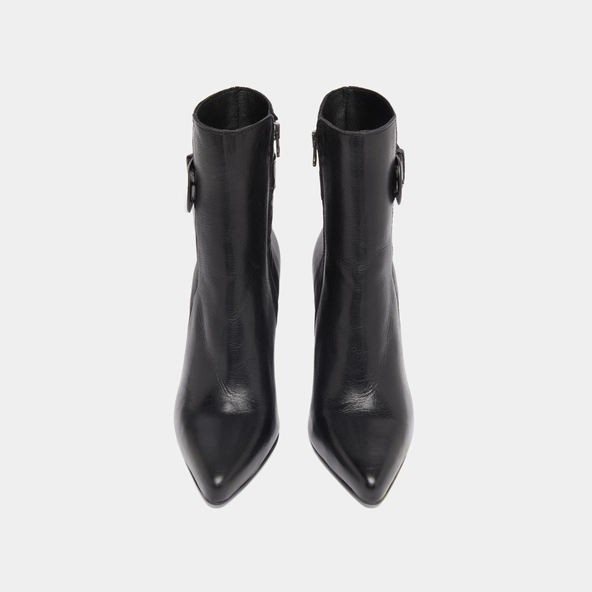 Bottines à bouts pointus et boucles en cuir noir | BETH | Jonak