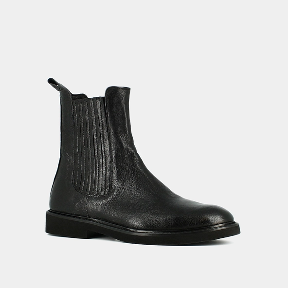 Chelsea boots en cuir vieilli noir | RICK | Jonak