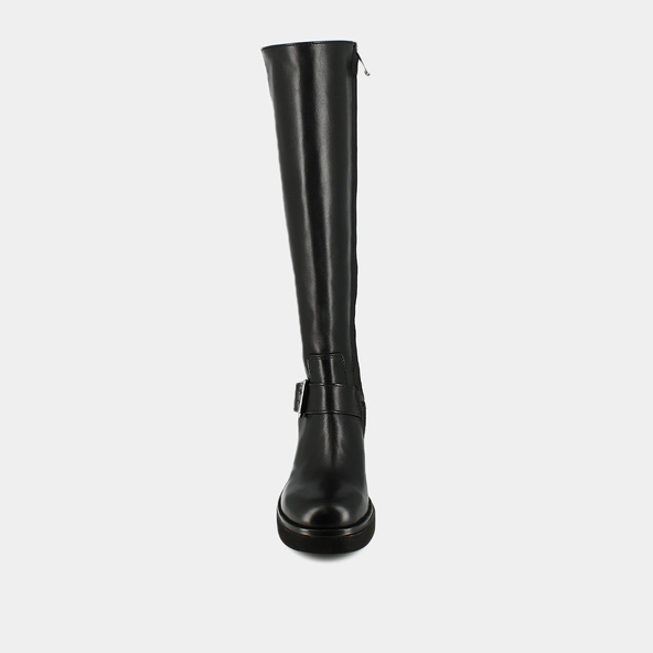 Bottes &agrave; semelles &eacute;paisses et boucles la... en cuir noir | RODEZ | Jonak