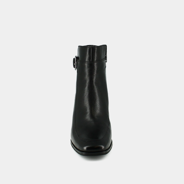 Bottines &agrave; talons et boucles en cuir noir | ADRIETTE | Jonak