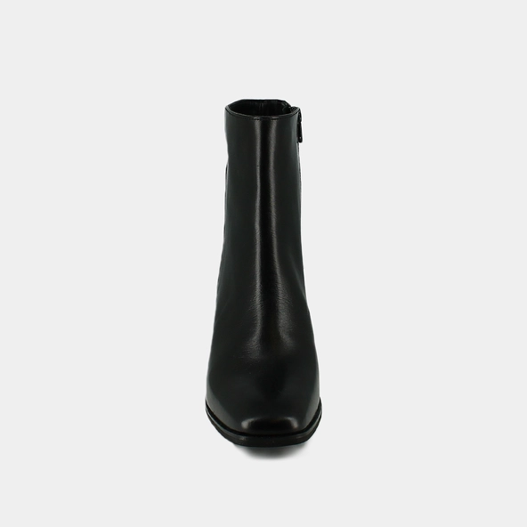 Bottines à talons en cuir et velours noir | ALBAN | Jonak