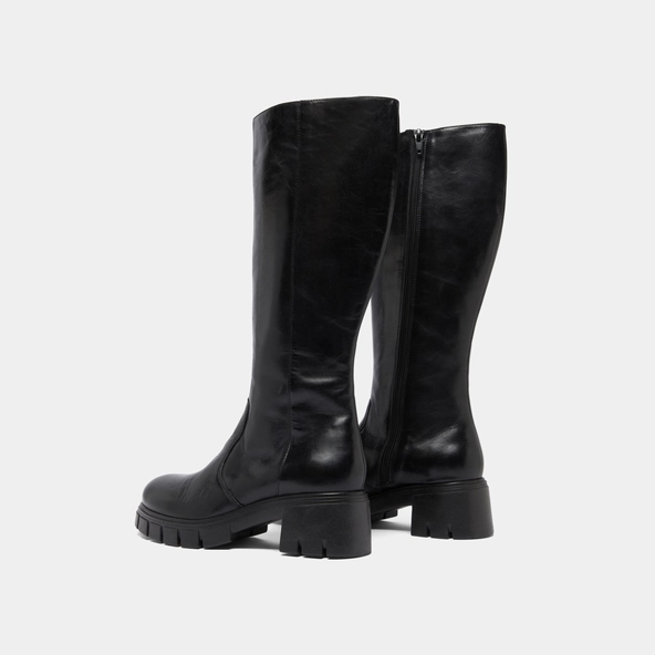 Bottes à semelles crantées en cuir noir | ANTONIN | Jonak