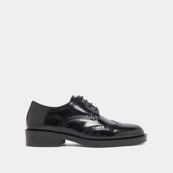 Derbies à lacets en cuir glacé noir | DRUM | Jonak