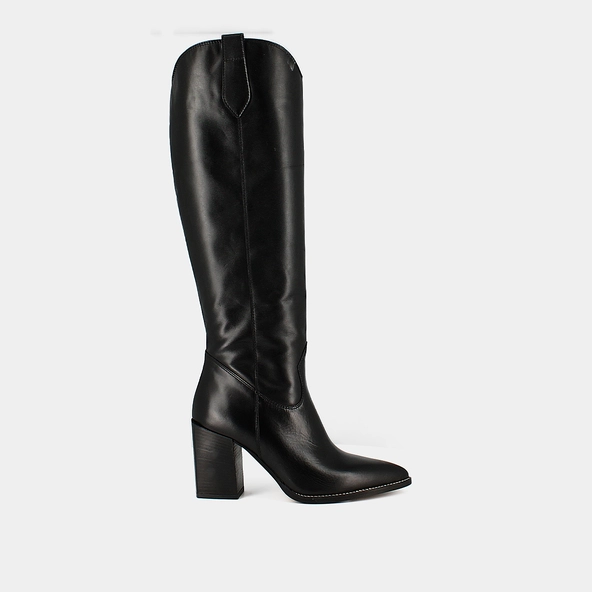 Bottes pointues à talons en cuir noir | PAPRIKA | Jonak