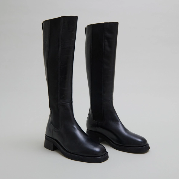 Bottes hautes en cuir noir | PEGGIE | Jonak
