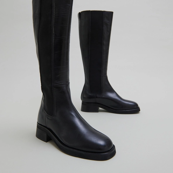 Bottes hautes en cuir noir | PEGGIE | Jonak
