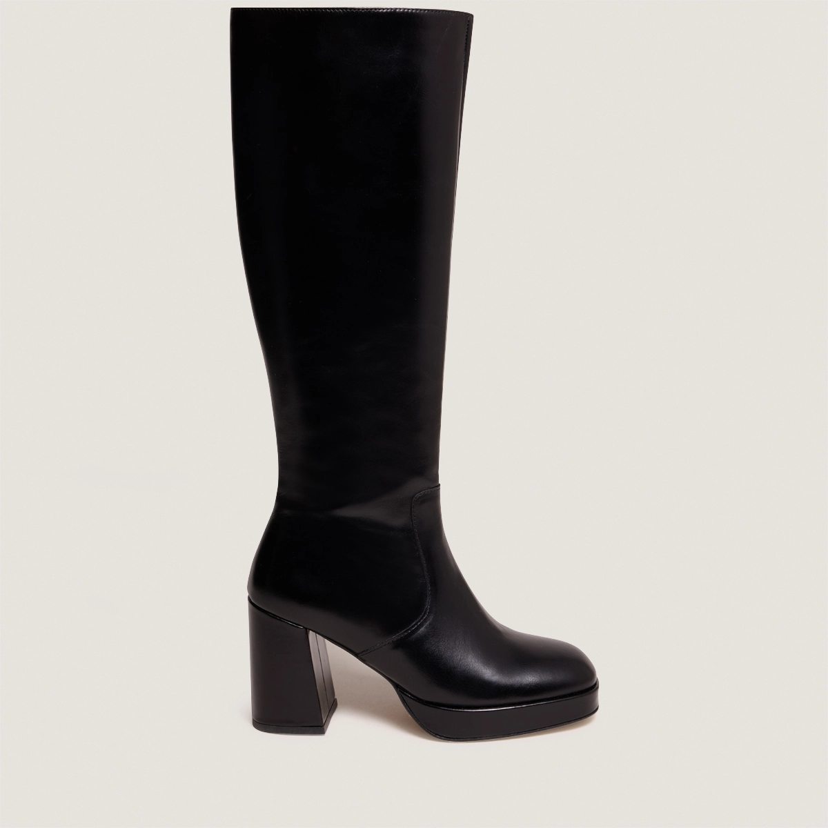 Bottes à plateformes en cuir noir | VENDOME | Jonak