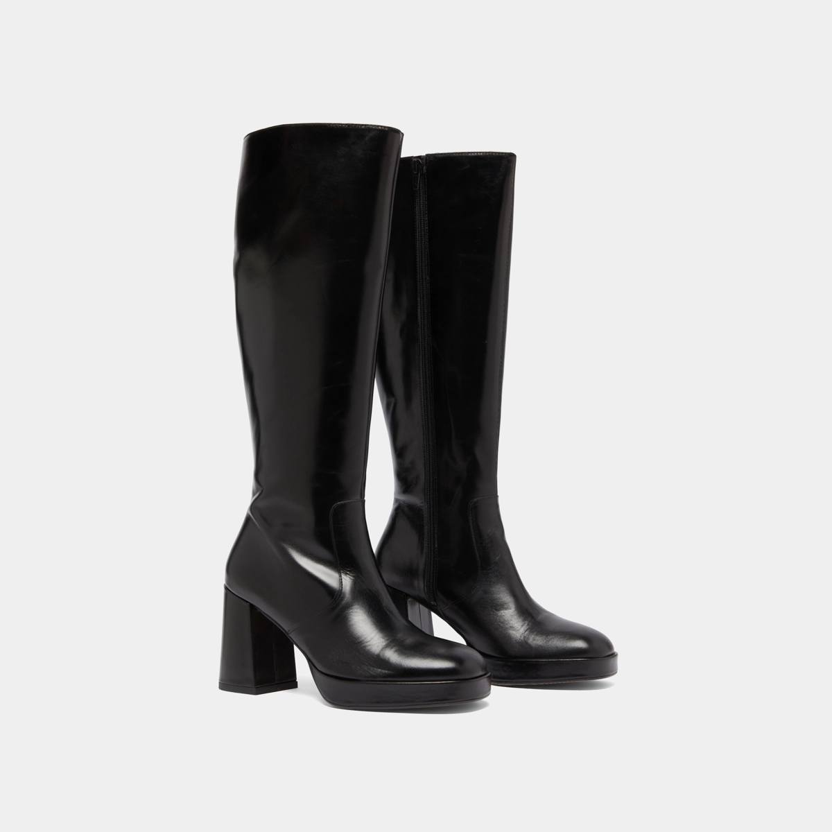 Bottes à plateformes en cuir noir | VENDOME | Jonak
