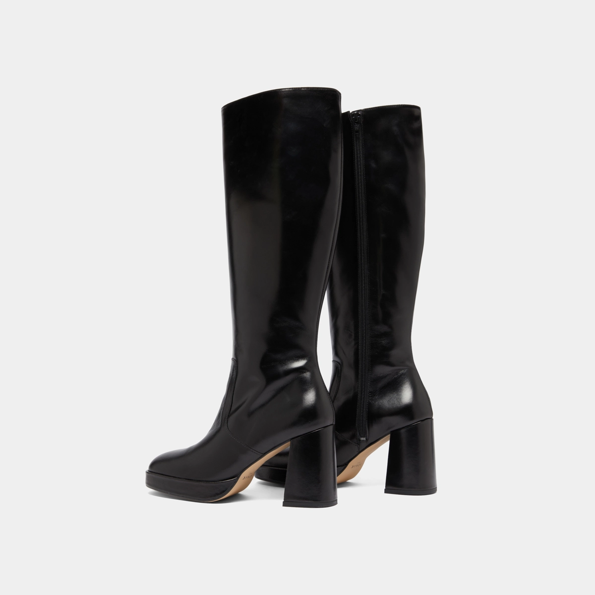 Bottes à plateformes en cuir noir | VENDOME | Jonak