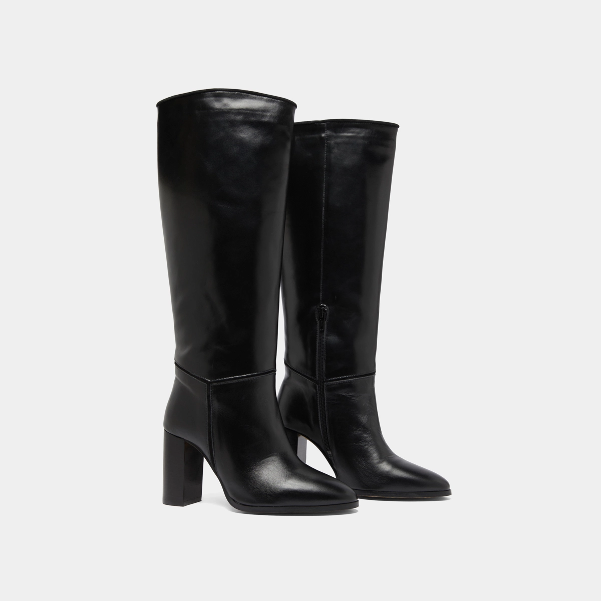 Bottes en cuir et velours noirs | VERSAILLES | Jonak