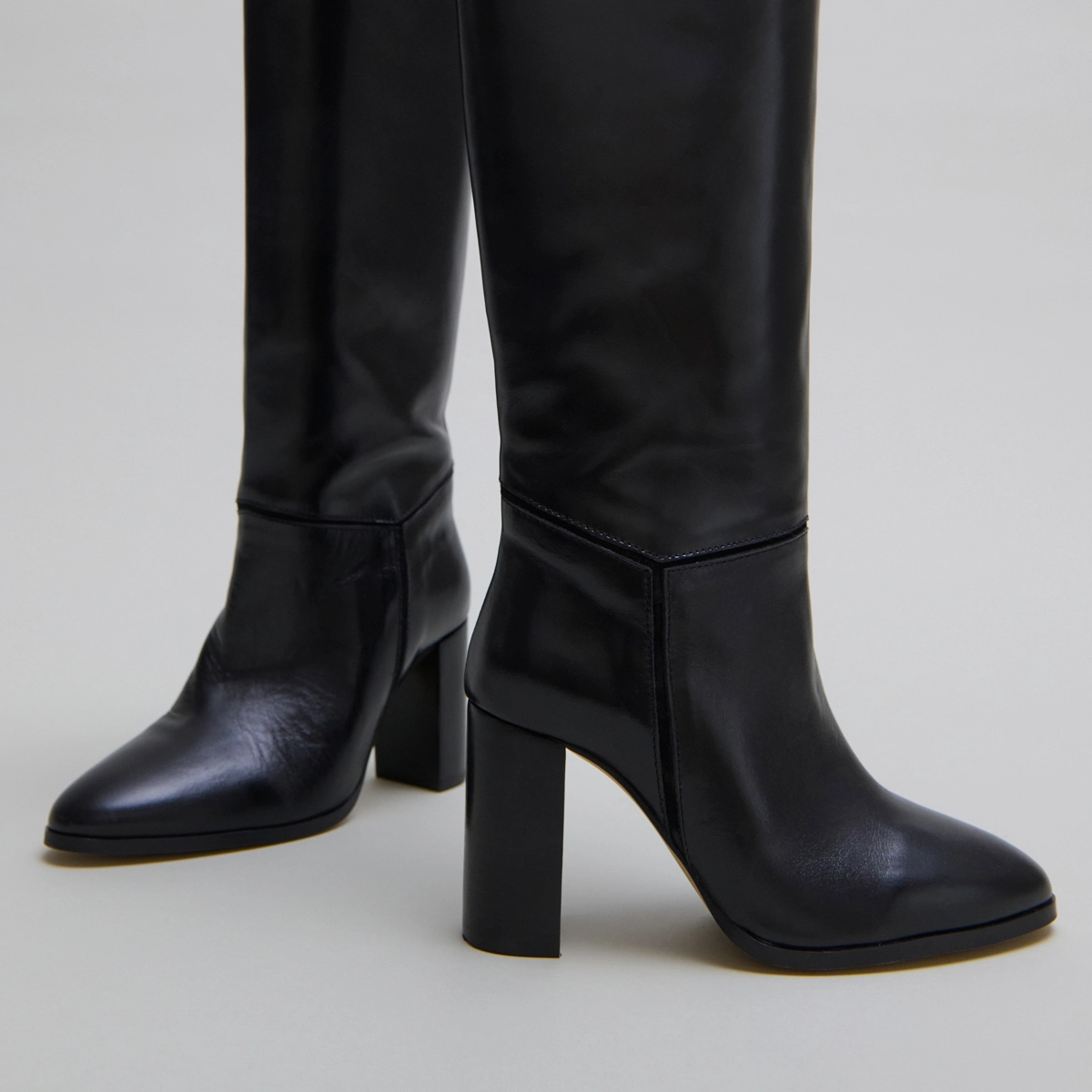 Bottes en cuir et velours noirs | VERSAILLES | Jonak
