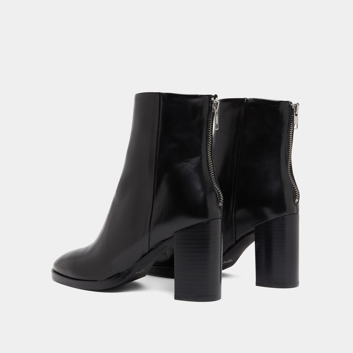 Bottines &agrave; talons en cuir noir | DEEP | Jonak