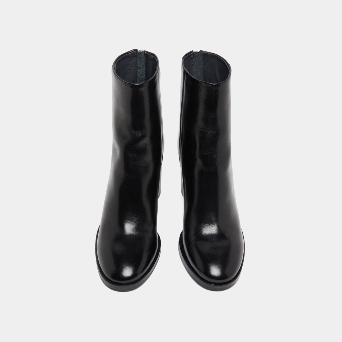 Bottines &agrave; talons en cuir noir | DEEP | Jonak