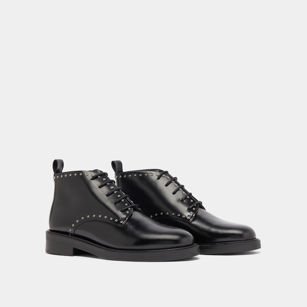 Derbies hautes en cuir noir | DUTRONC | Jonak