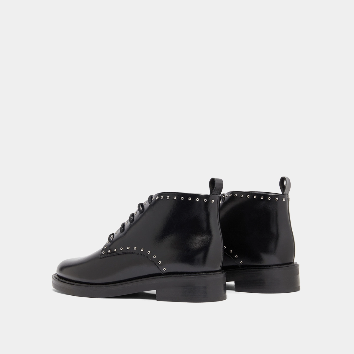 Derbies hautes en cuir noir | DUTRONC | Jonak