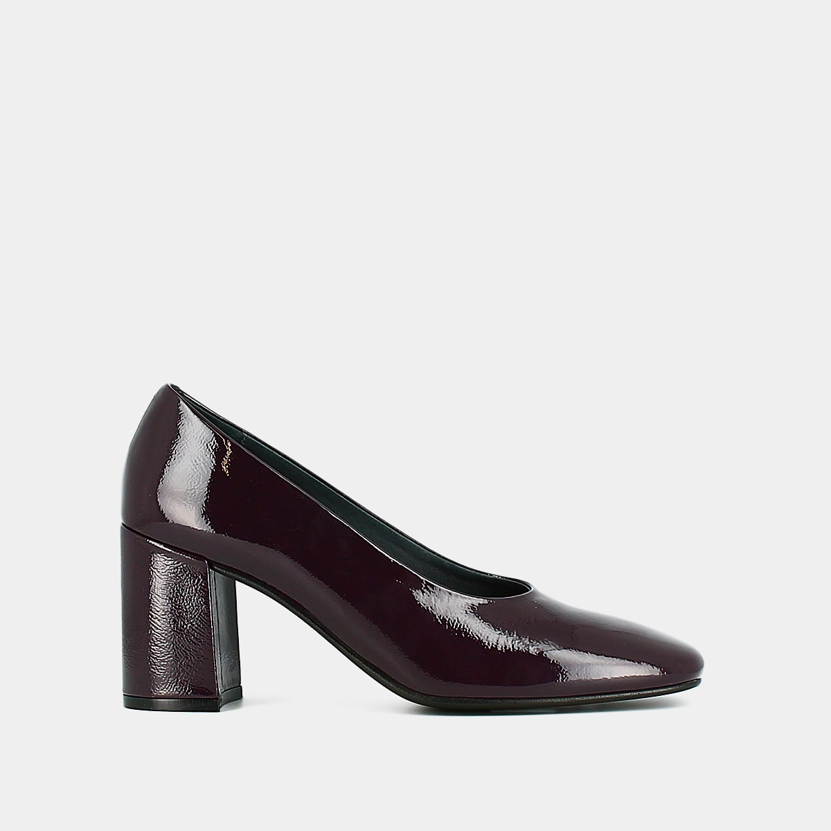 Escarpins à bouts pointus en vernis plissé noir | DELAWARE | Jonak