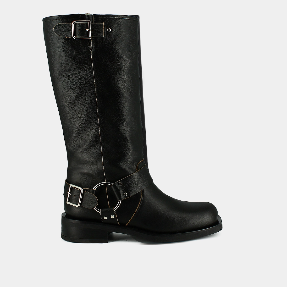 Bottes à bouts ronds en cuir noir | PHILIPPE | Jonak
