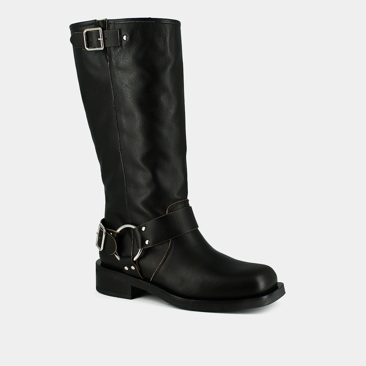 Bottes à bouts ronds en cuir noir | PHILIPPE | Jonak