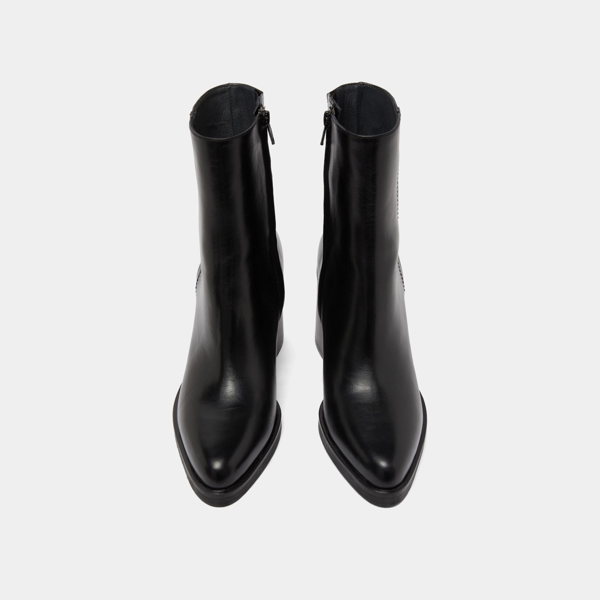 Bottines à talons en cuir noir | DOLOR | Jonak