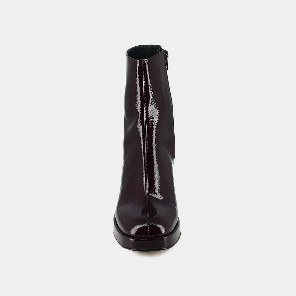 Boots à talons en vernis violet foncé | VORIS | Jonak