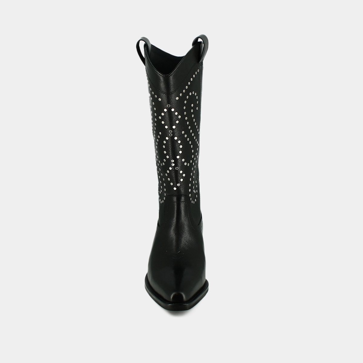Bottes à talons biseautés en cuir noir | DYNASTIE | Jonak