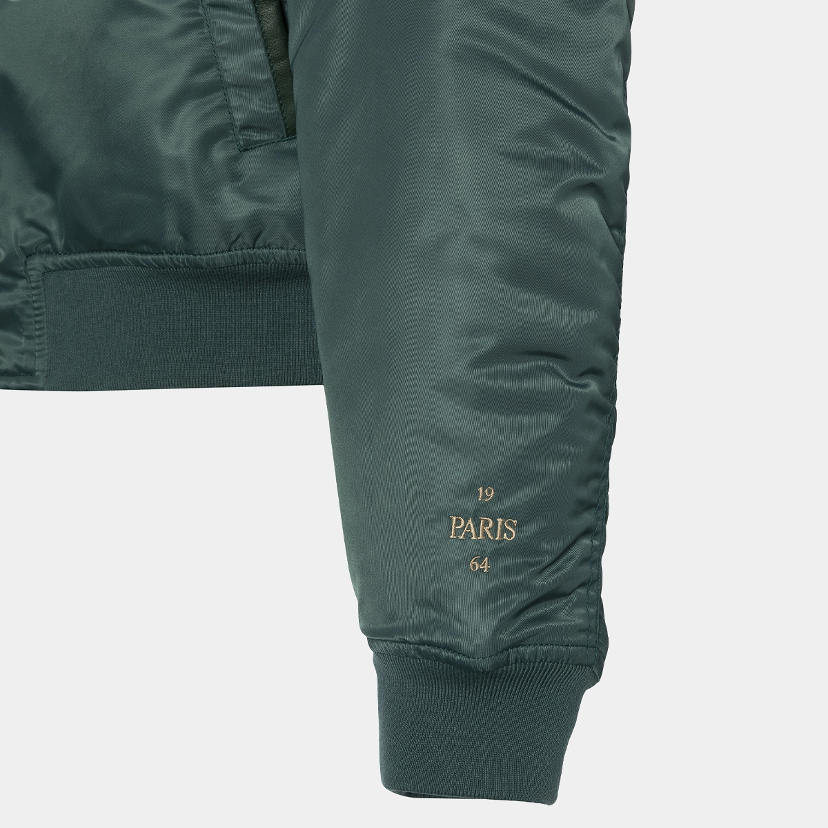 The Jonak Bomber - Jonak x Schott en nylon vert et détails en cuir | THE | Jonak