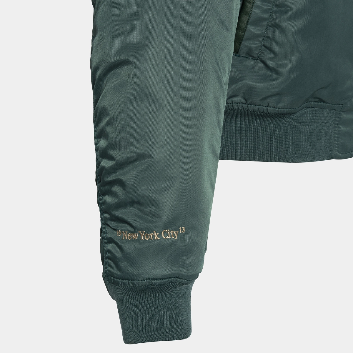 The Jonak Bomber - Jonak x Schott en nylon vert et détails en cuir | THE | Jonak