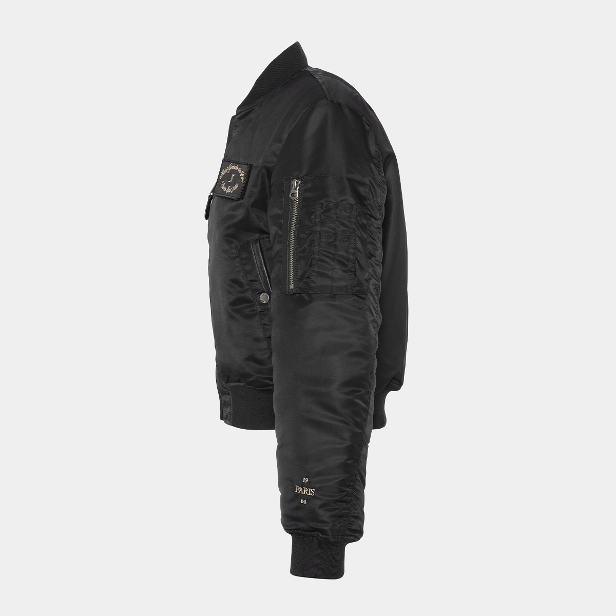 The Jonak Bomber - Jonak x Schott en nylon noir et détails en cuir | THE | Jonak