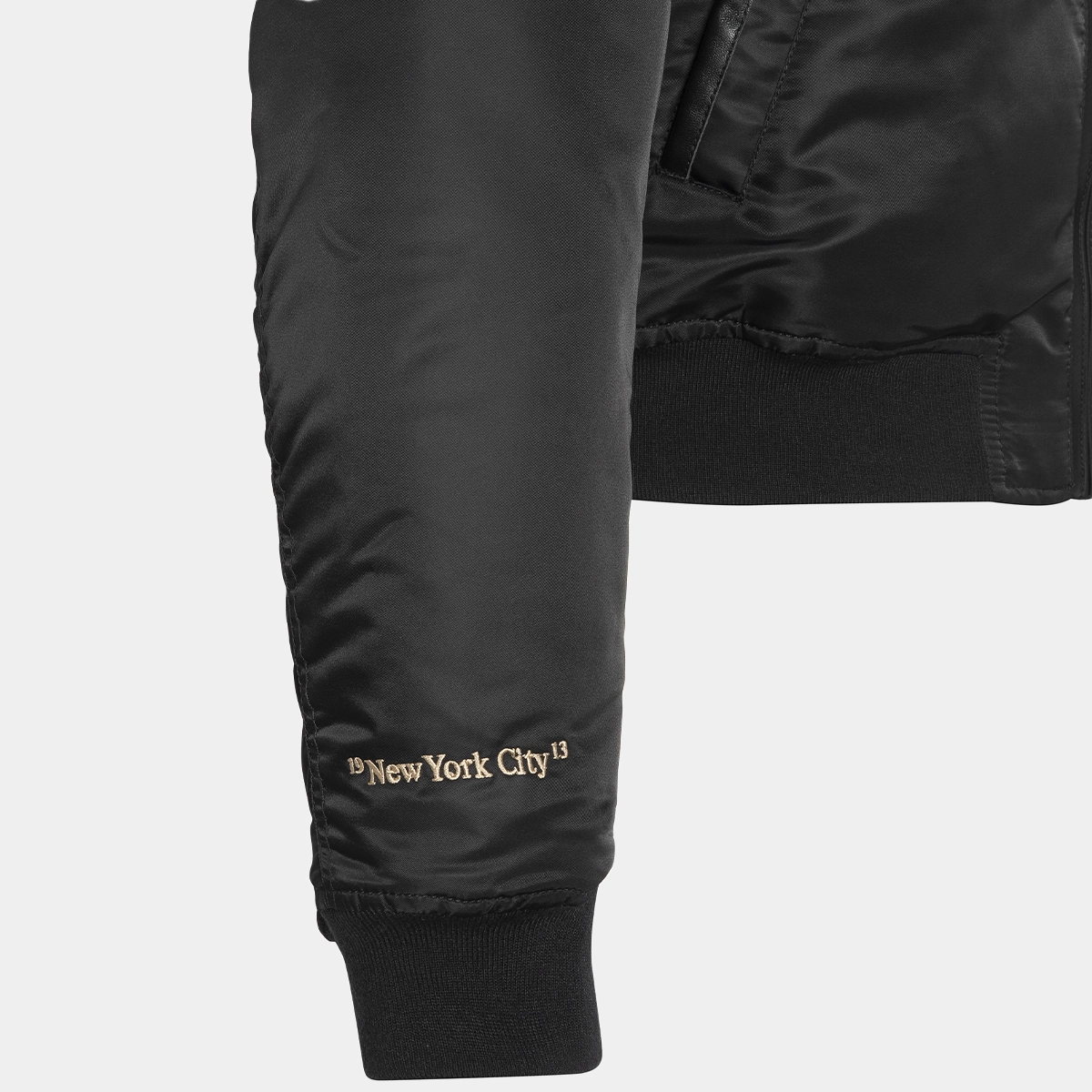 The Jonak Bomber - Jonak x Schott en nylon noir et détails en cuir | THE | Jonak