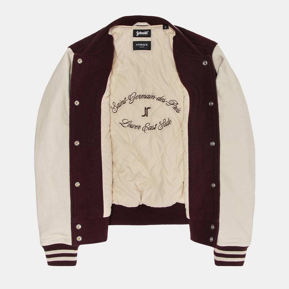 The Jonak Varsity - Jonak x Schott en laine bordeaux | THE | Jonak