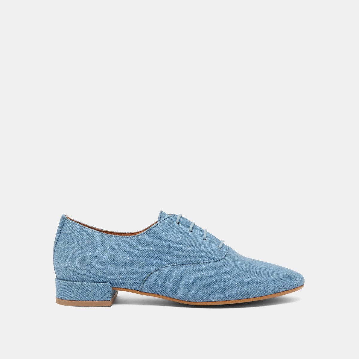 Richelieus à talons plats en jeans bleu | ADENISE | Jonak