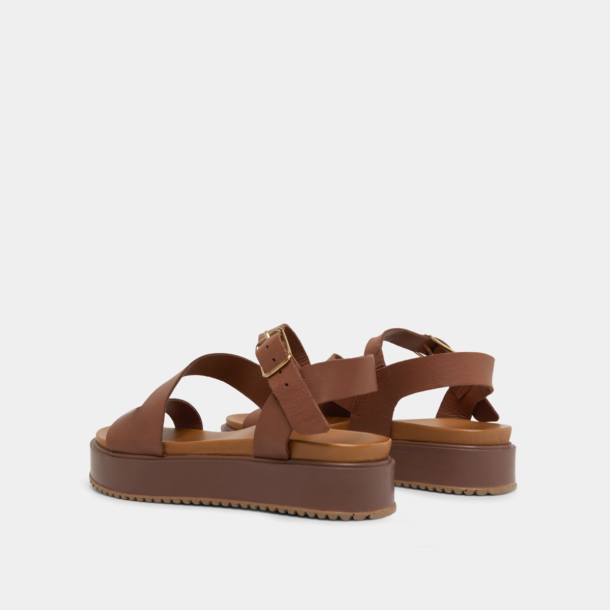 Talons J.CREW En Cuir Marron - Lanières élégantes, Taille 5.5, Talon Haut, Fabriqué En Italie