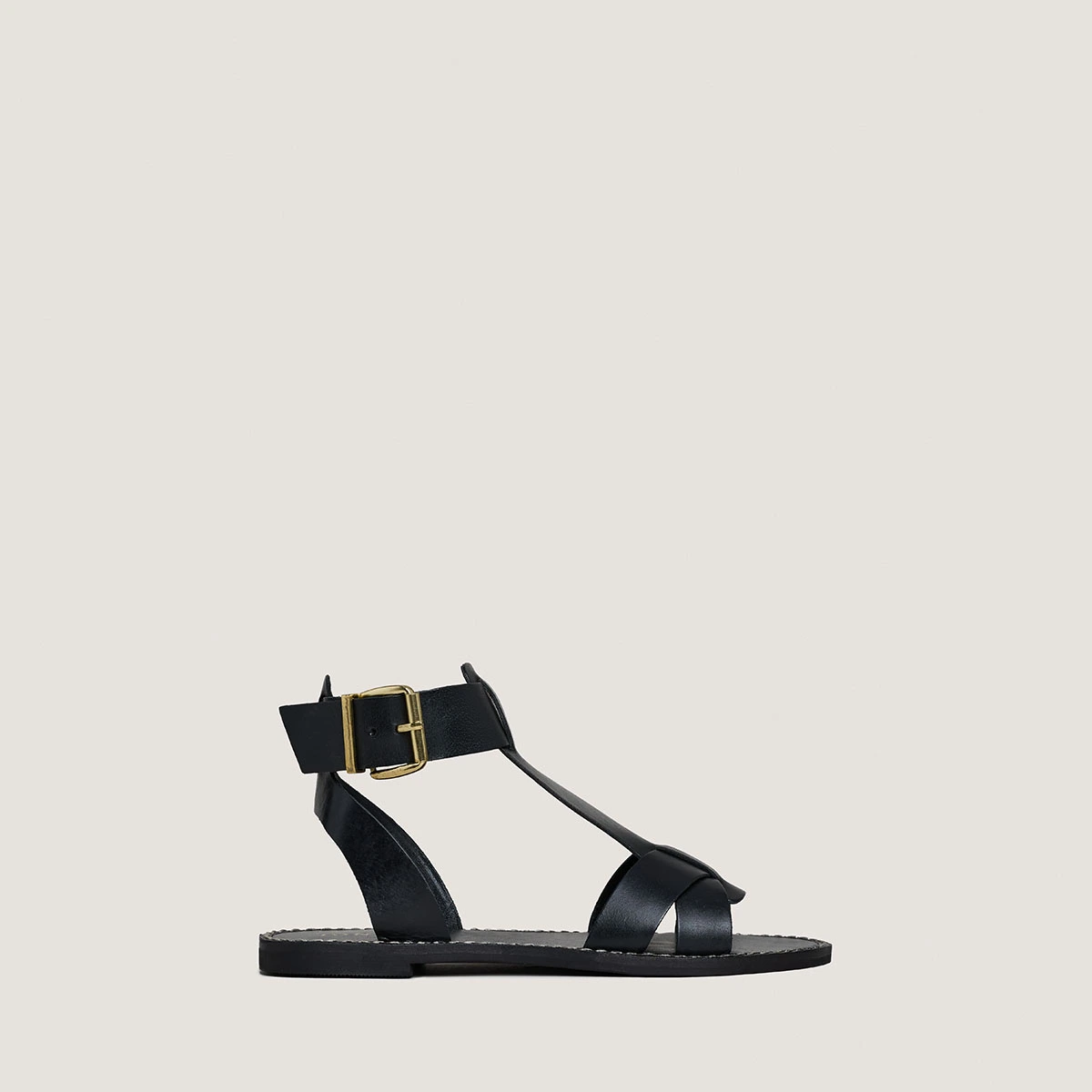 Sandales à boucles et brides en cuir noir | WHISPER | Jonak