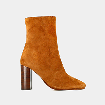 Bottines à talons en velours marron | VALORIS | Jonak