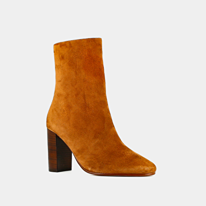 Bottines à talons en velours marron | VALORIS | Jonak