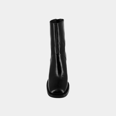 Boots &agrave; talons hauts en cuir noir | DUTY | Jonak
