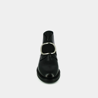 Boots &agrave; talons en cuir noir | DICTEE | Jonak