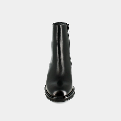 Boots &agrave; talons &eacute;pais en cuir noir | DANSEUSE | Jonak