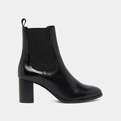 Boots à talons et élastiques en cuir noir | DEVIN | Jonak