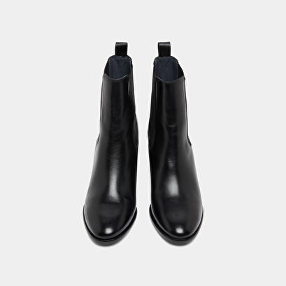 Boots à talons et élastiques en cuir noir | DEVIN | Jonak