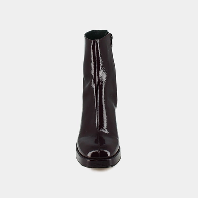 Boots &agrave; talons en vernis violet fonc&eacute; | VORIS | Jonak
