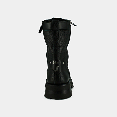 Bottines rangers à lacets, zips et bouts... en cuir grainé noir | BROADWAY | Jonak
